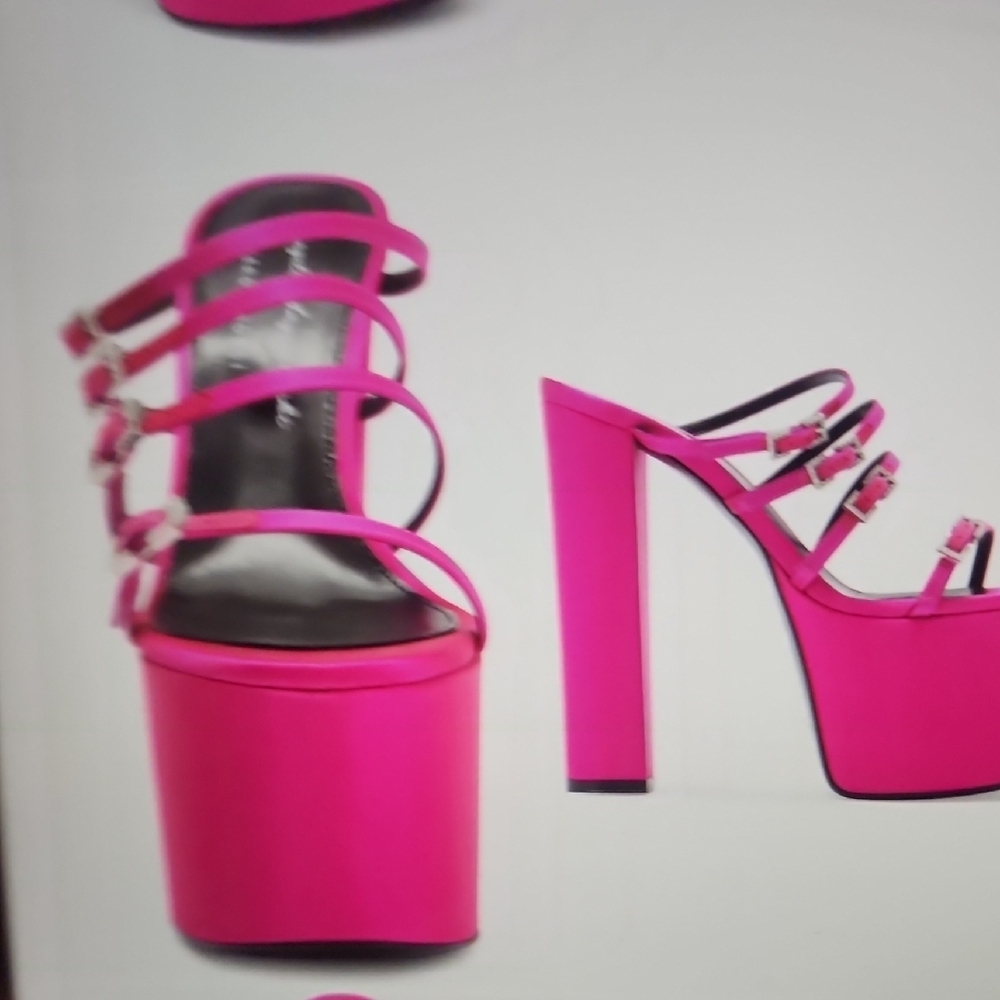 SERGIO ROSSI Strappy Platform Sandals Size 36 1/2 - Picture 4 of 9